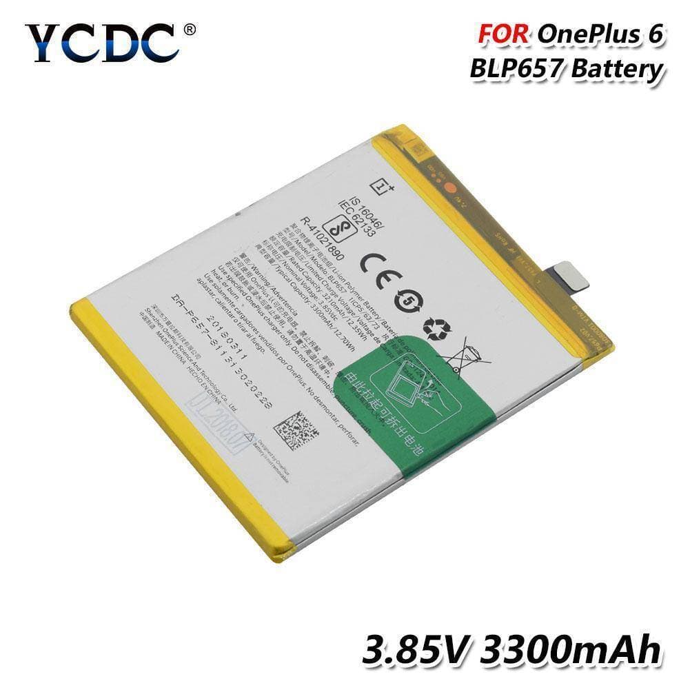 Oneplus 6 Battery Replacement BLP-657 or BLP657 with 3300mAh Capacity_ Silver