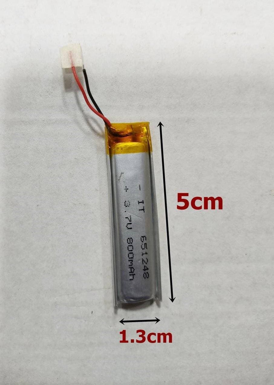 Lithium Polymer Battery Cell With 3.7V  800mAh Capacity For Bluetooth Earphones And  any where you can Fit This Battery