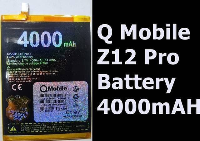 Q Z12 Pro Mobile Battery Replacement with 4000mAh Capacity_Black