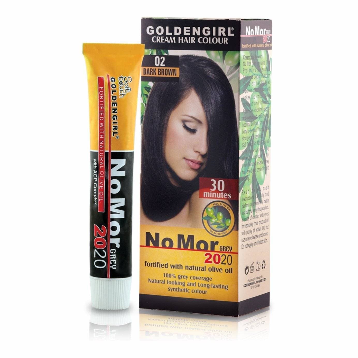 CTI NO MOR GREY HAIR COLOR  (Fortified with Olive Oil) Color: Black (No stain on skin)