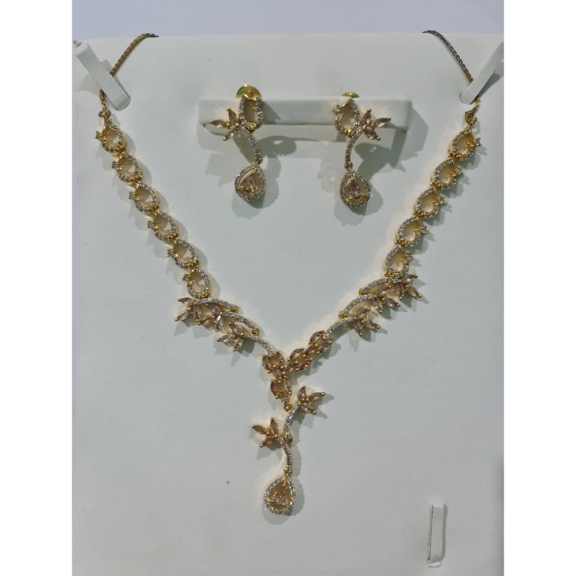 Indian Design Jewelry Necklace And Earrings With Complete Set Bridal