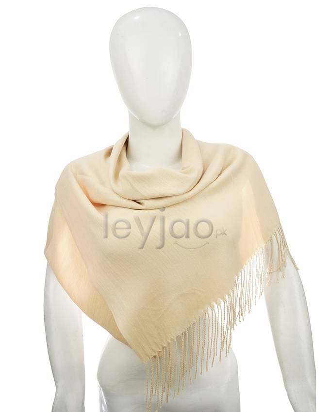 Premium Wool Stoles/Shawl - Cream Color