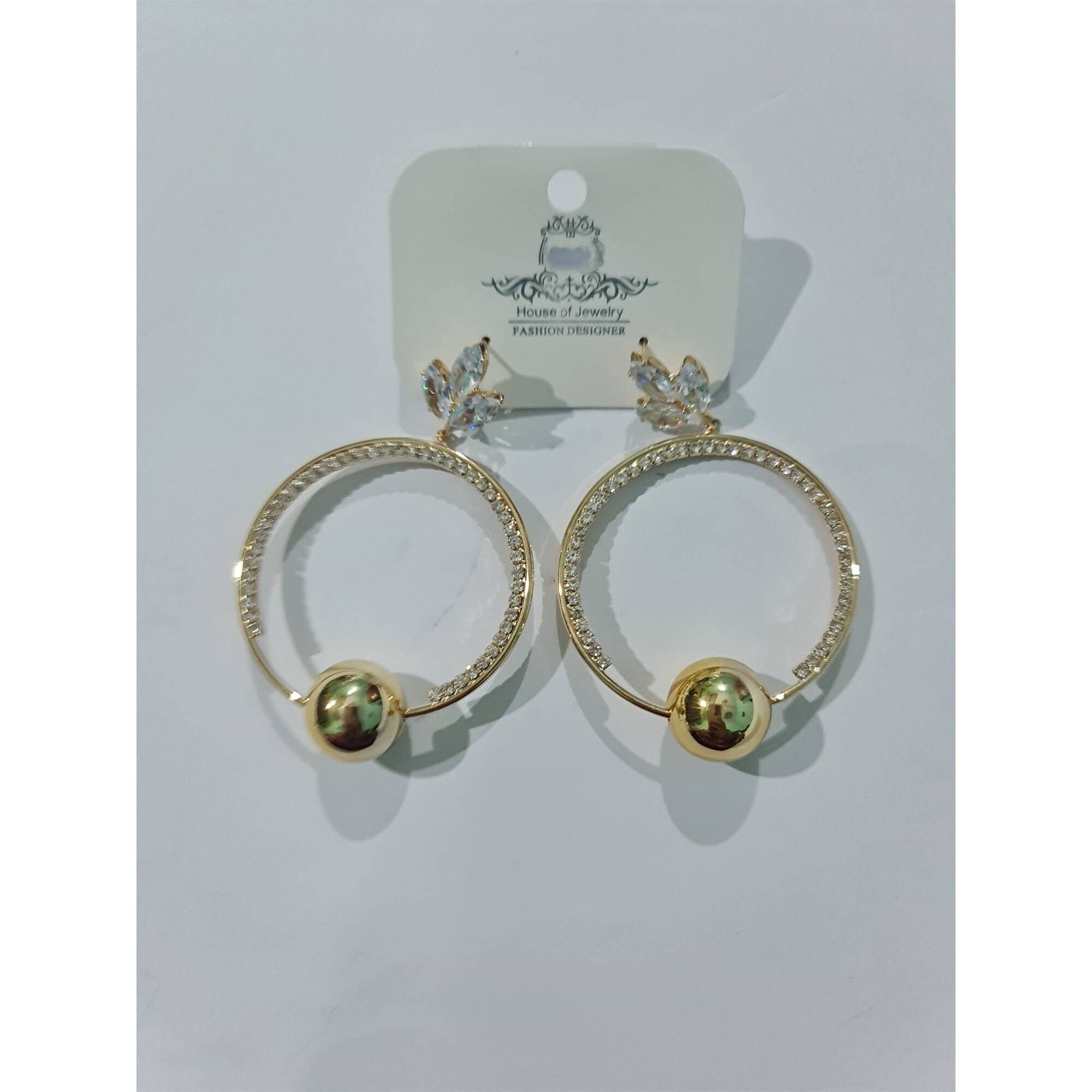 Trend Earring For Girls Bali Imported Bali Earrings Fancy Golden Women Earrings - 1 Piece