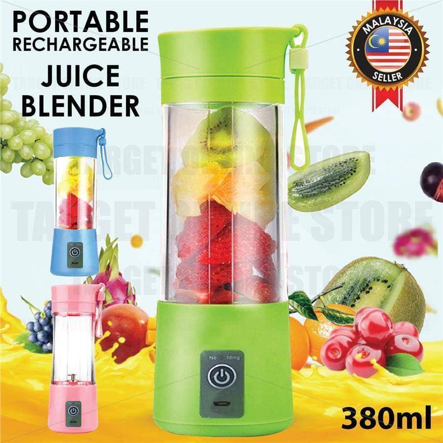 USB Rechargeable Juicer Blender 6 Blades, Mixer - 380ML