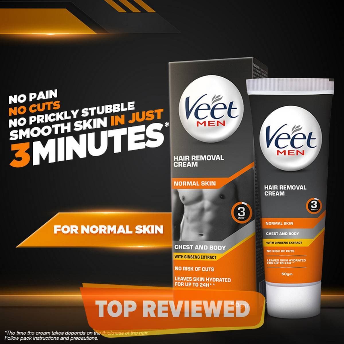Veet Men Cream Normal for Hair Removal - 50 gm