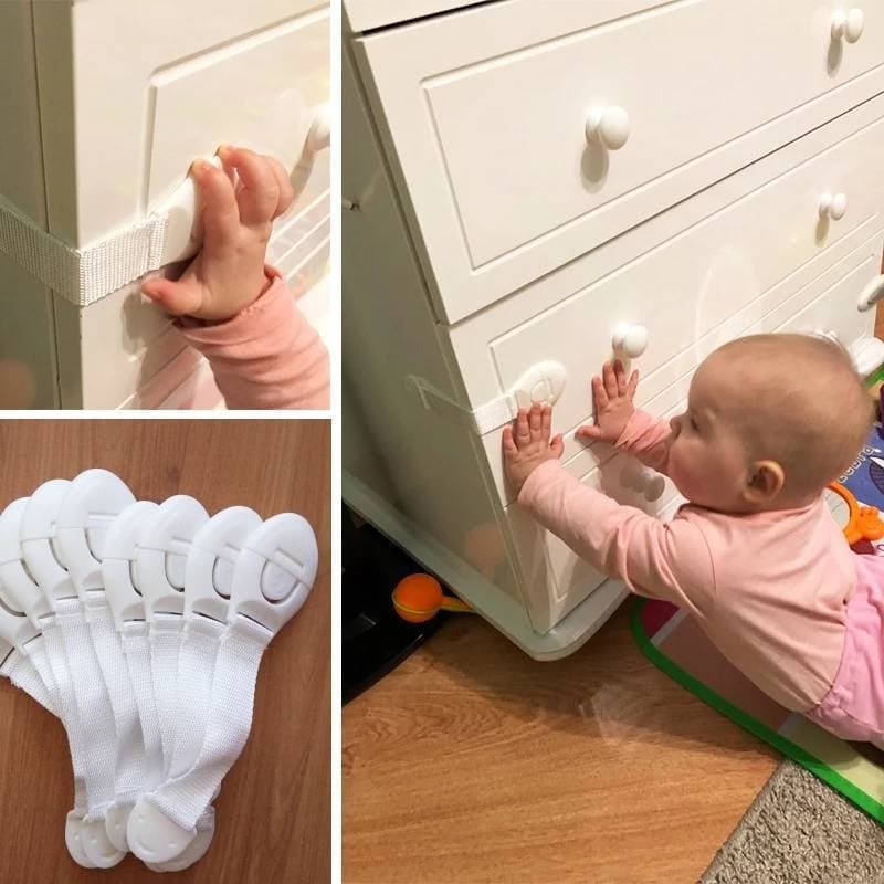 Child Baby Safety Plastic Locks for Drawers, Doors, Cabinets, Cupboards & Window lock