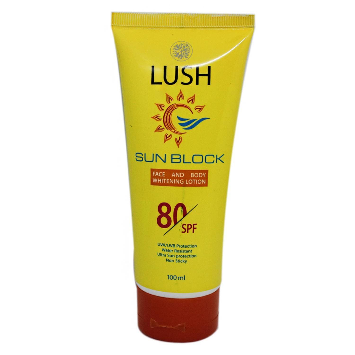 LUSH SUN BLOCK Whitening Lotion by Nexton - 100 ml - Yellow