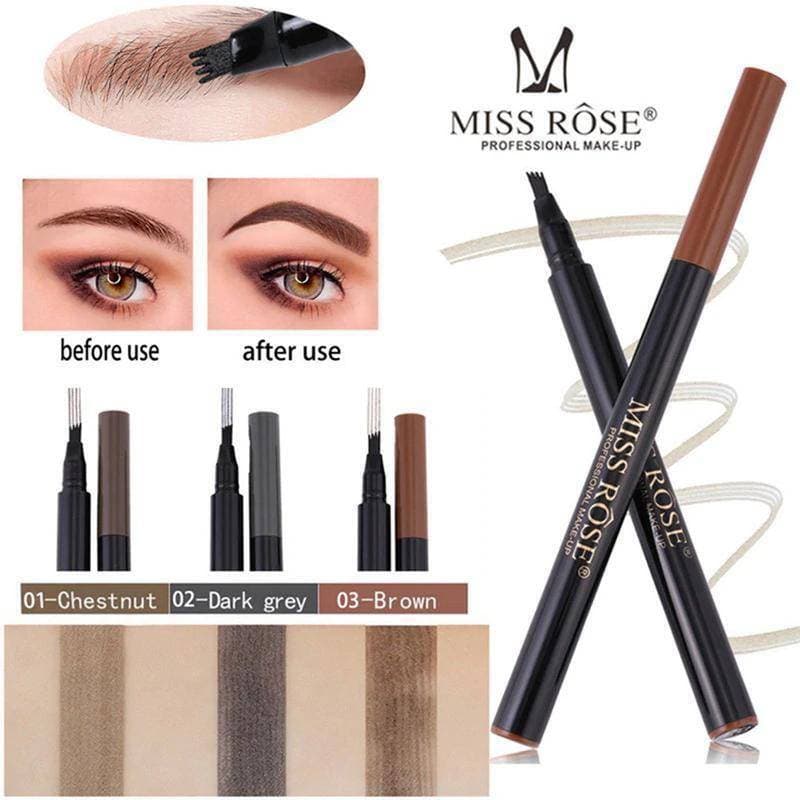 Long Lasting Fine Sketch Liquid Eye Brow Marker Fork Style