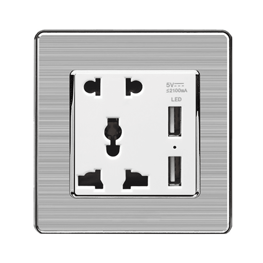 USB Charging wall socket Multi-function socket 10A High Quality