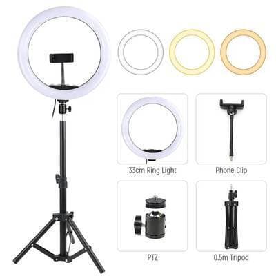26CM LED Multi Colors Ring Light ( 3 colours mode) Without Stand set of 3 Piece