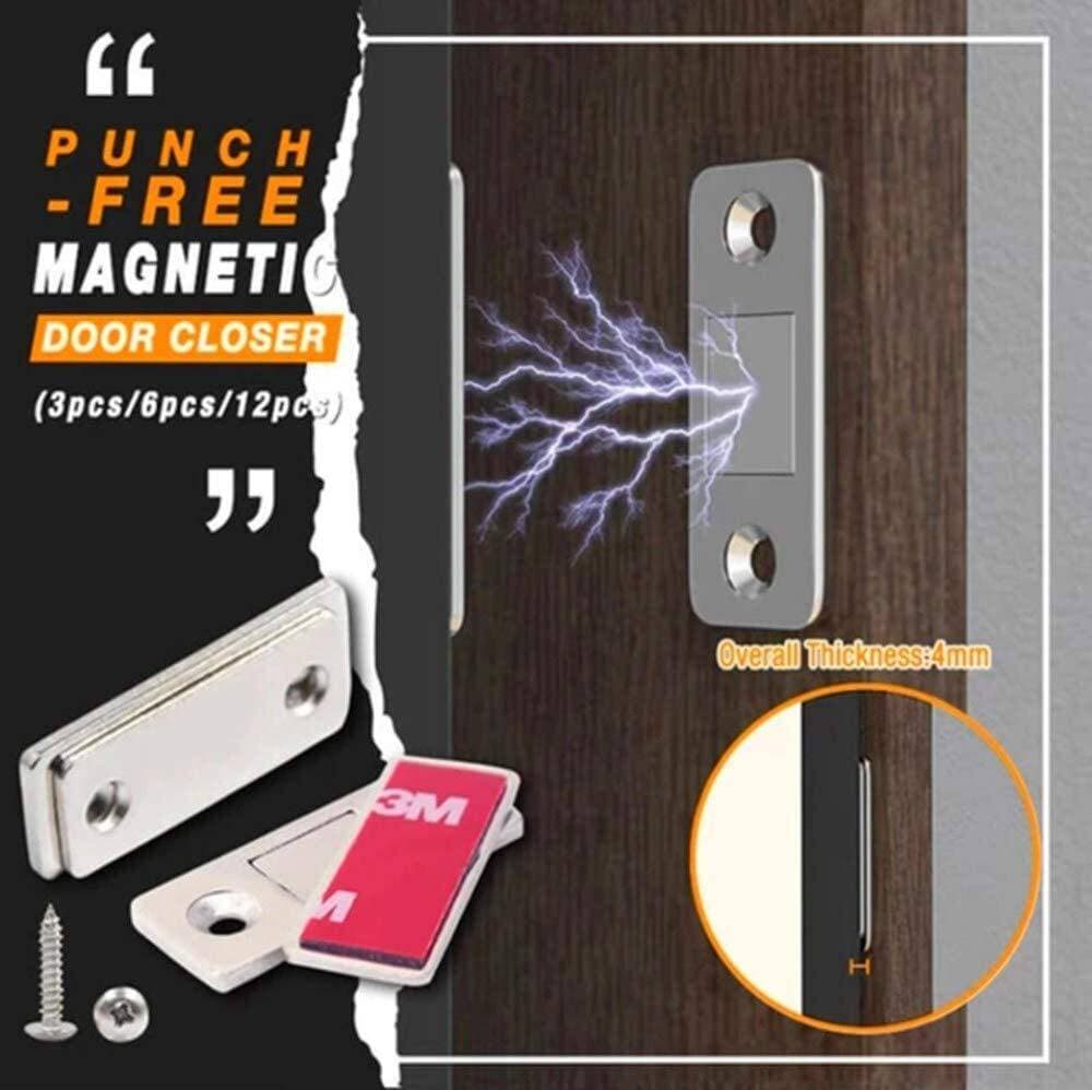 2pcs/Set Strong Door Closer Magnetic Cupboard Ultra Thin Closures Furniture Cupboard with Screws Ultra Thin Cabinet Catch Latch