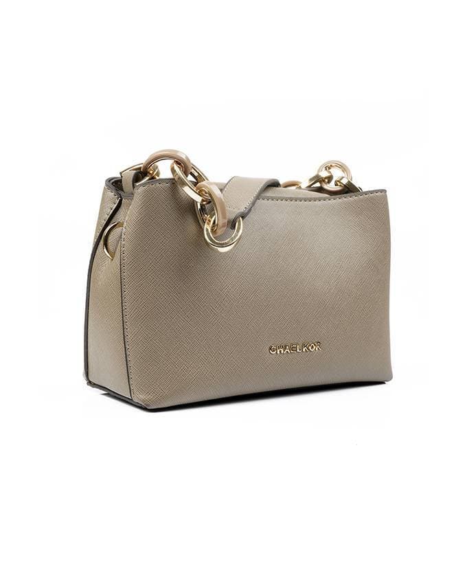 Tortilla Round Chain Shoulder Leather Bag