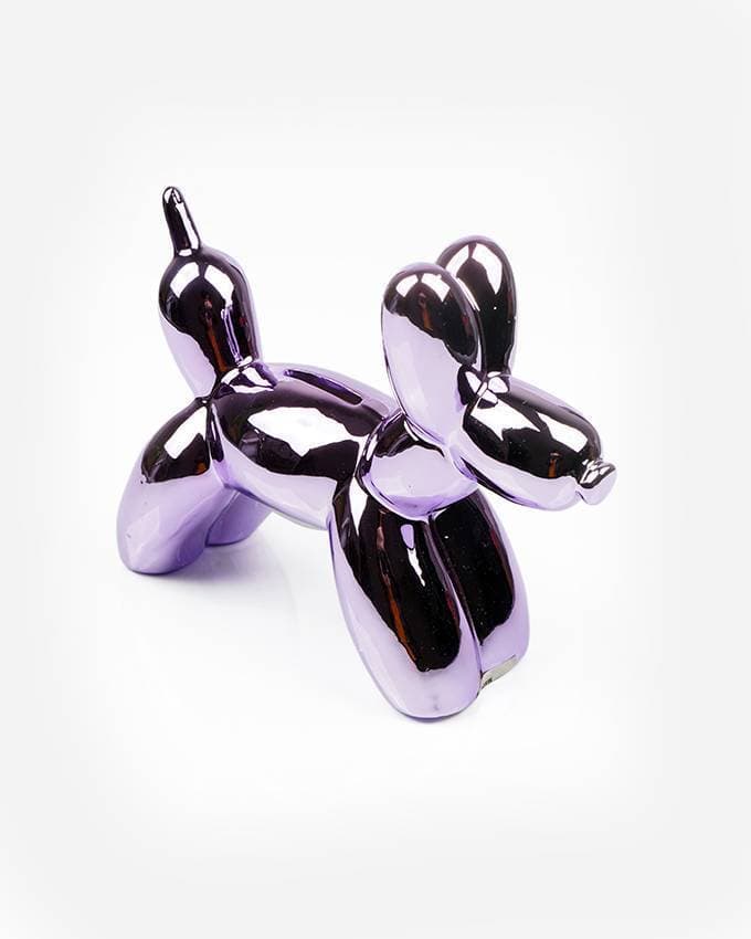 Red Violet Balloon Doggy Coin Bank
