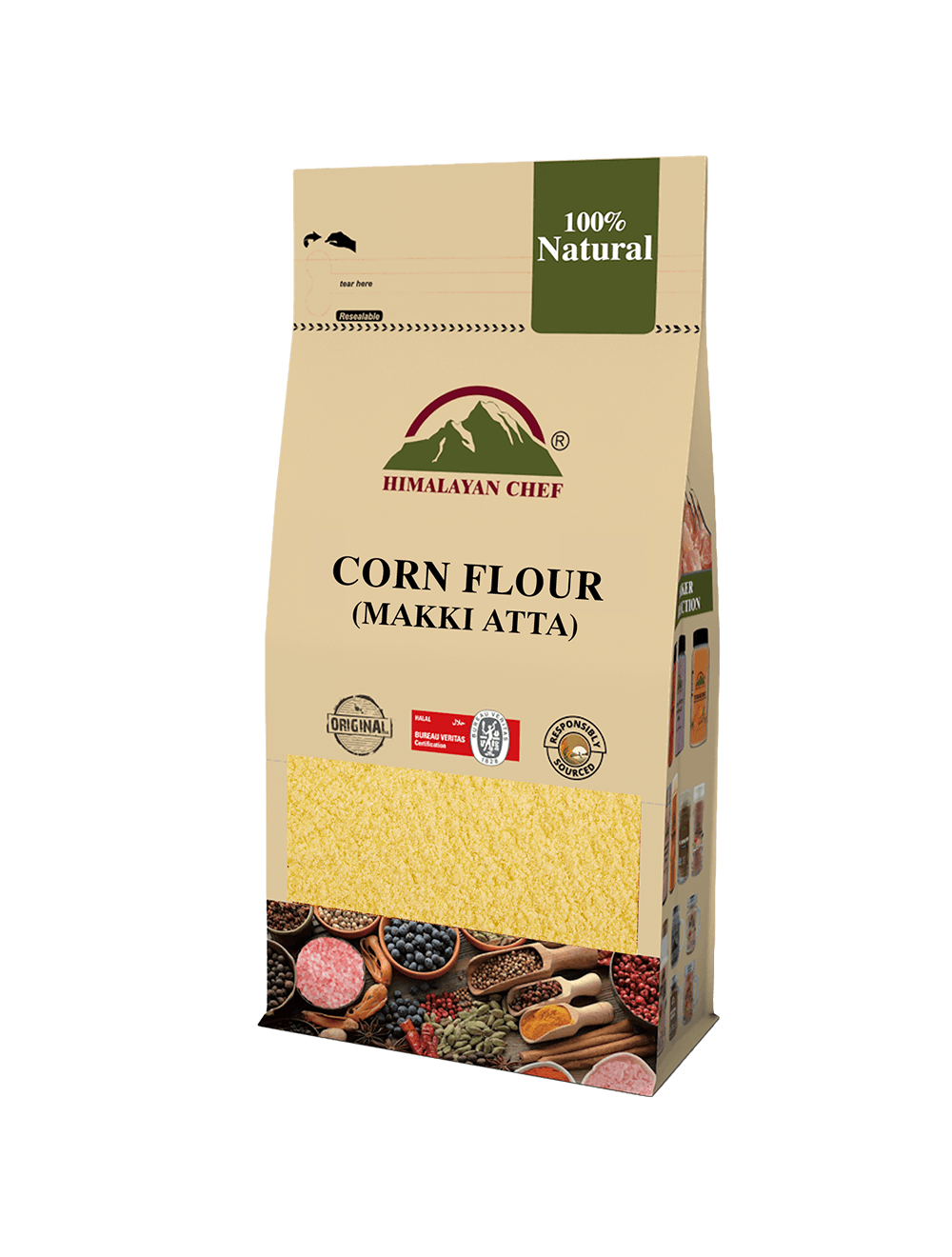 Himalayan Chef Corn Flour (Makki Atta) Bag