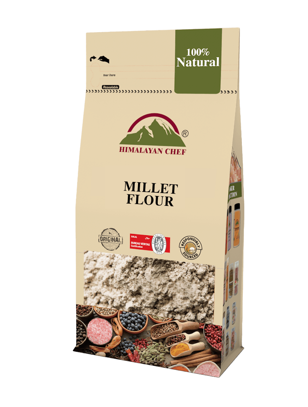 Himalayan Chef Millet Flour (Bajra Atta) Bag