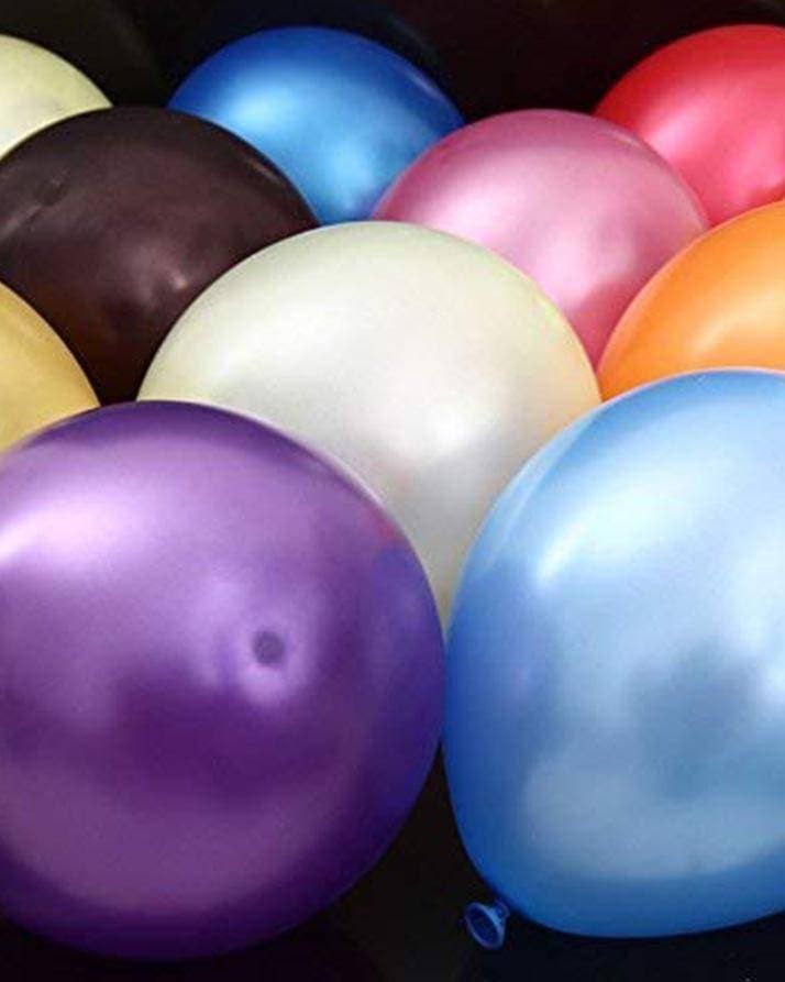 Pack Of 100pcs -14 Inch Big Size Pearl Shape Latex Birthday Party & Decoration Balloons Pink / black / Blue / Green / Grey / Multi Color / Red / White / Yellow / Golden - High Quality