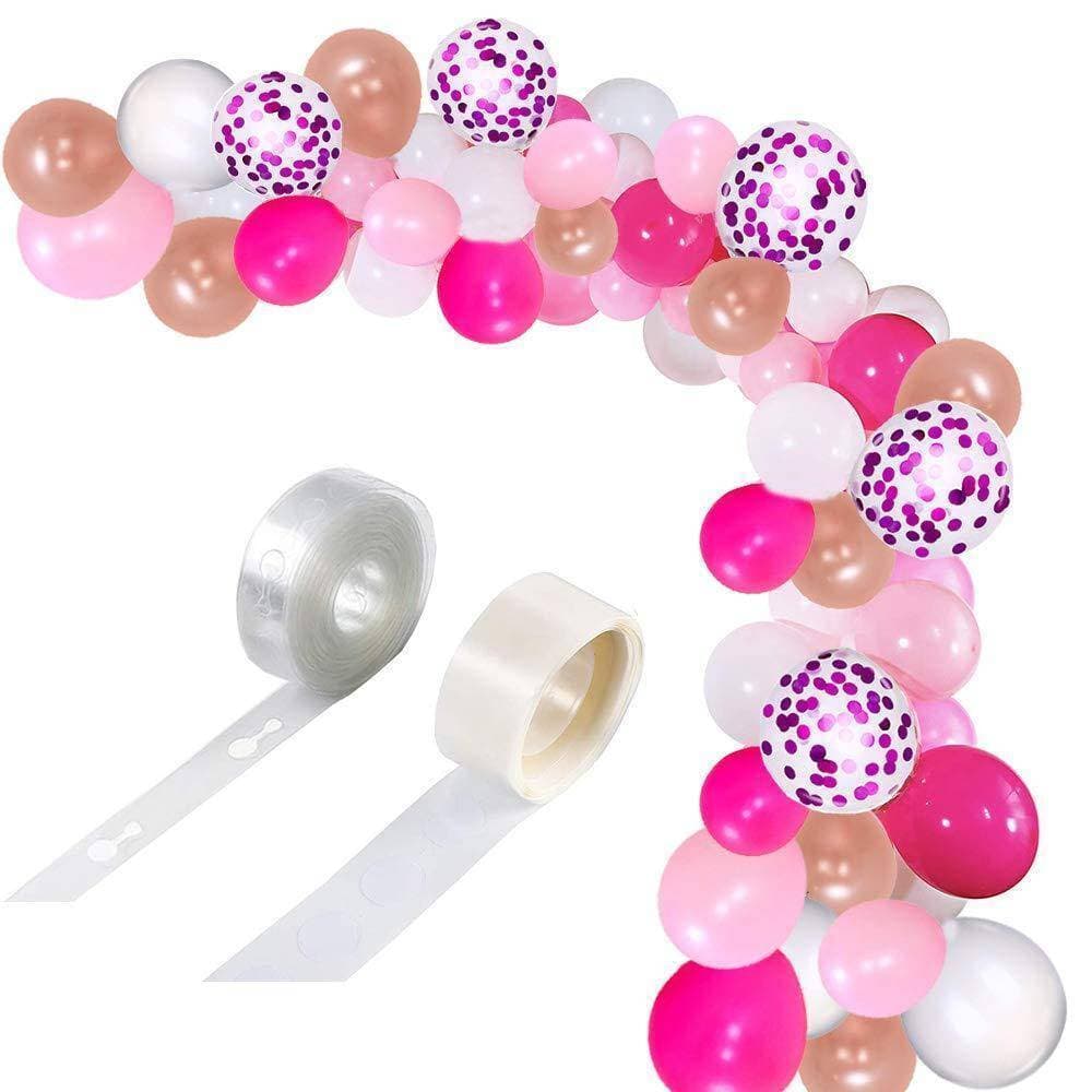 Party Supplies Balloon Arch Kit - 5M Garland Decorating Strip Tape and 100 Removable Glue Sticky Dots Birthday, Wedding, Events,Ballon Decorating Strip