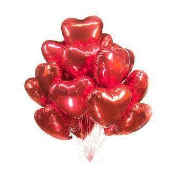 5 Pieces Large Red Heart Foil Balloons 18 Size For Marriage Anniversary Engagement Helium Inflatable
