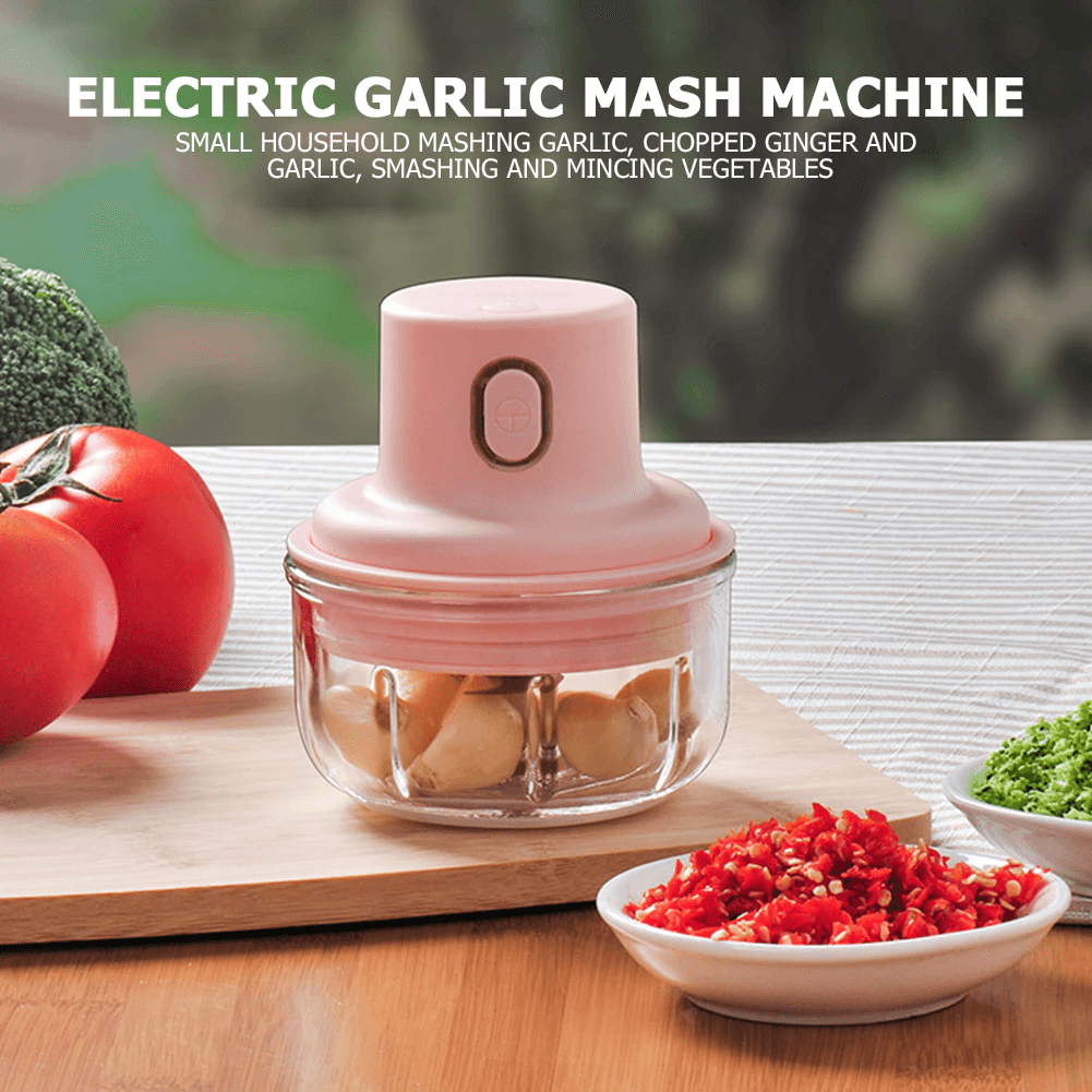 Mini Food Chopper Electric - 250ML Kitchen Food Processor and Blender, USB Charging Portable Vegetable Fruit Meat Garlic Onion Ginger Chopper with 3 Sharp Blades Grinder for Baby Food Salad