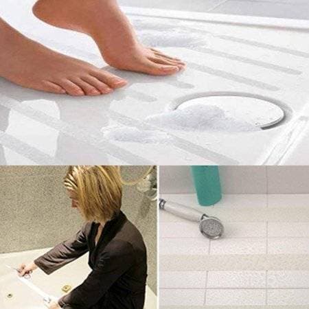 5Pcs Anti-Slip Strips Safety Shower Treads Stickers Bathtub Non Slip Stickers Kids Safety Stair Step Anti Slip Tape 7.87inch