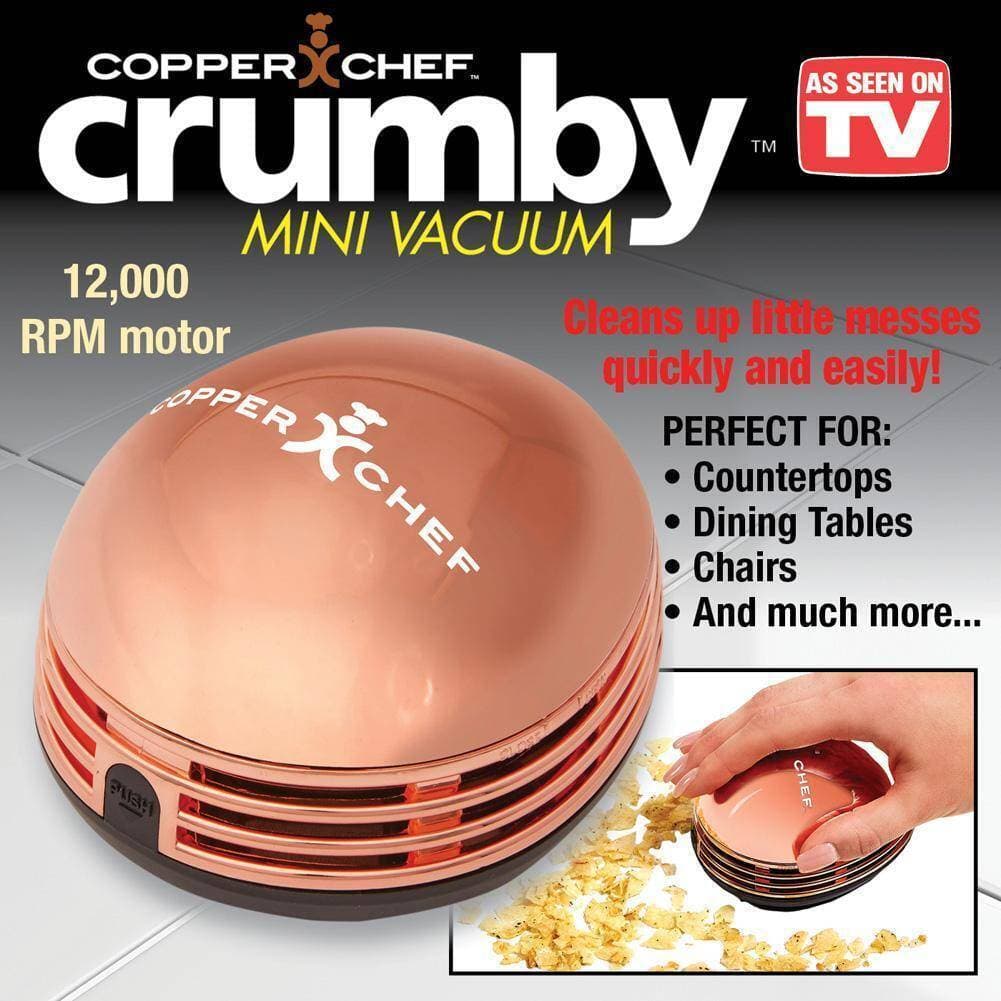 Mini Copper Electric Chef Crumby Mini Vacuum Desk Table Dust Keyboard Dust Vacuum Cleaner Sweeper Unique Small Vacuum for Home Office Copper Chef