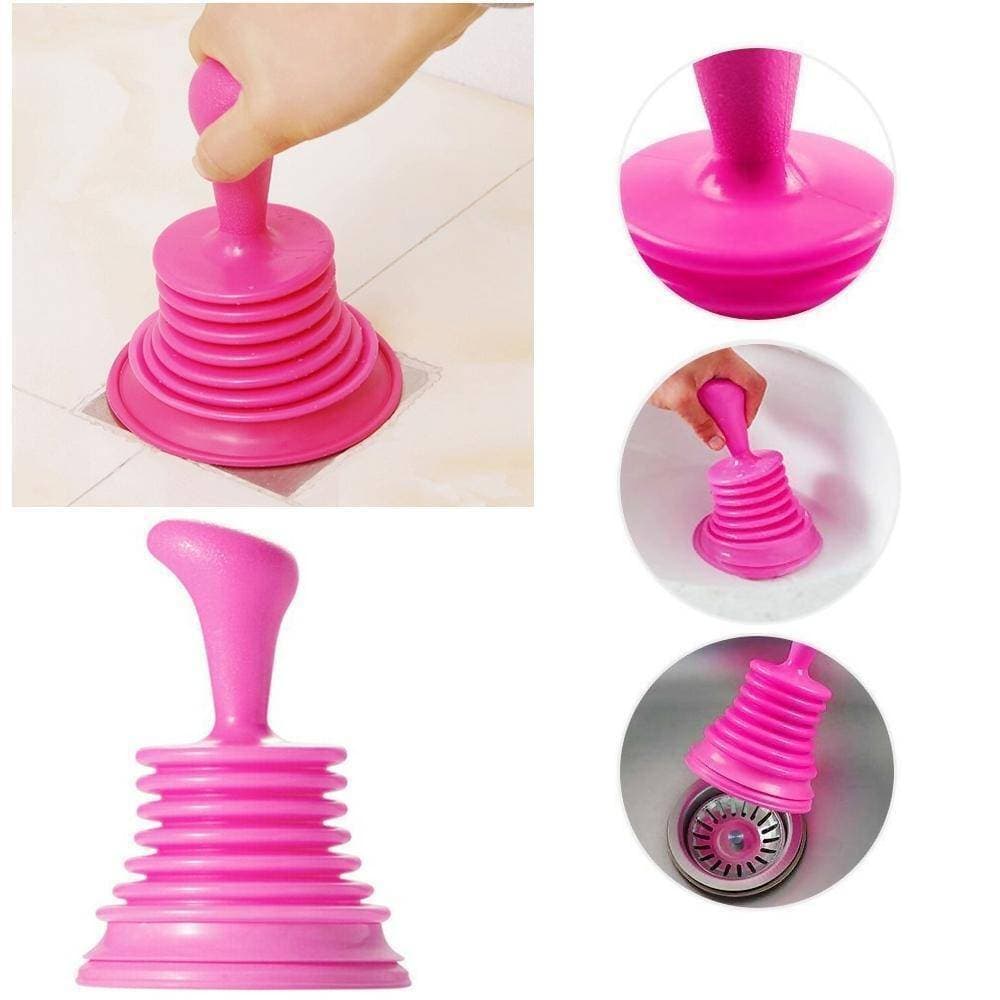 Bathroom Kitchen Unblock Toilet Waste Sink Dirt Clog Remover Drainer Small Pump
