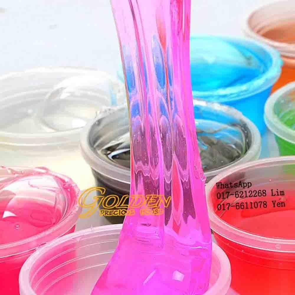 Creative and Fluffy Crystal Clear Bubble Slime Stress Relief toy for kids - Pack of 12