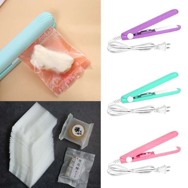Creative Mini Portable Seal Packing Plastic Impulse Sealer Bag Clips Handheld Heat Sealing Machine Food Air Vacuum Kitchen Tools Accessories