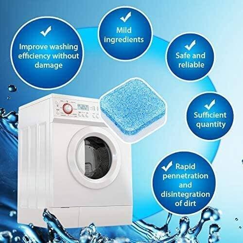 5 Pcs Cleaning Tools Washing Machine Cleaner Effervescent Tablet Deep Cleaning Washer Deodorant Remove Stain Detergent Washing Machine