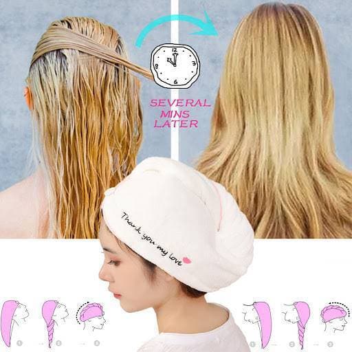 Style Loft Hair Dry Hat 100% Cotton Terry Towel Bath Sauna Spa