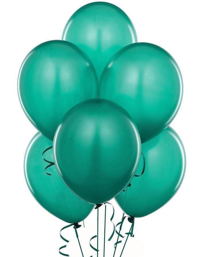 Pack Of 100pcs - Pearl Shape Latex Birthday Party & Decoration Balloons - 14 Inch Big Size - Green