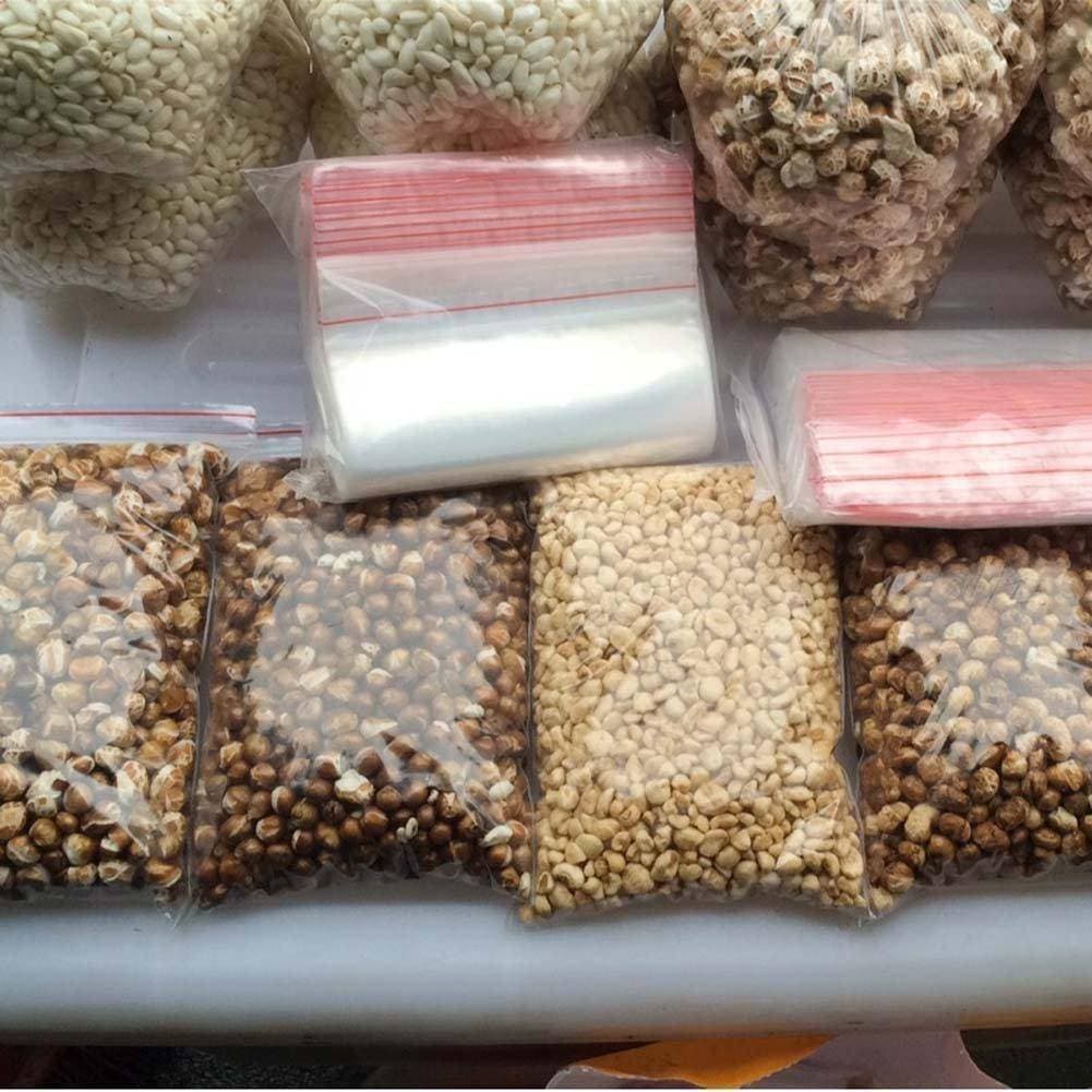 4x5 Inch Size 50 Pieces Re Sealable 10 Million Times Reclosable Vacuum Air Tight Clear LDPE Zipper Zip Lock Plastic Bag