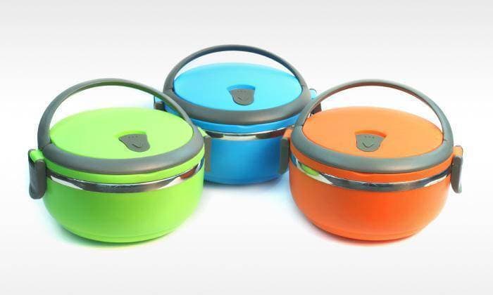 1 Layer Heavy Duty Stainless Steel Lunch Box - Multicolor