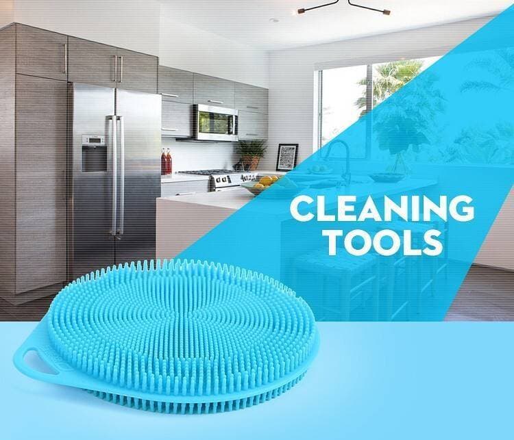 (Pack of 2) Multifunction Silicone sponge, Dish Bowl Washer, Kitchen Pot Cleaning, Washing Tool, Kitchen Cleaning, Brush Material, Scrubber, Silicon tea cup mat, Silicon glass mat. Durable Heat-resistance Silicone
