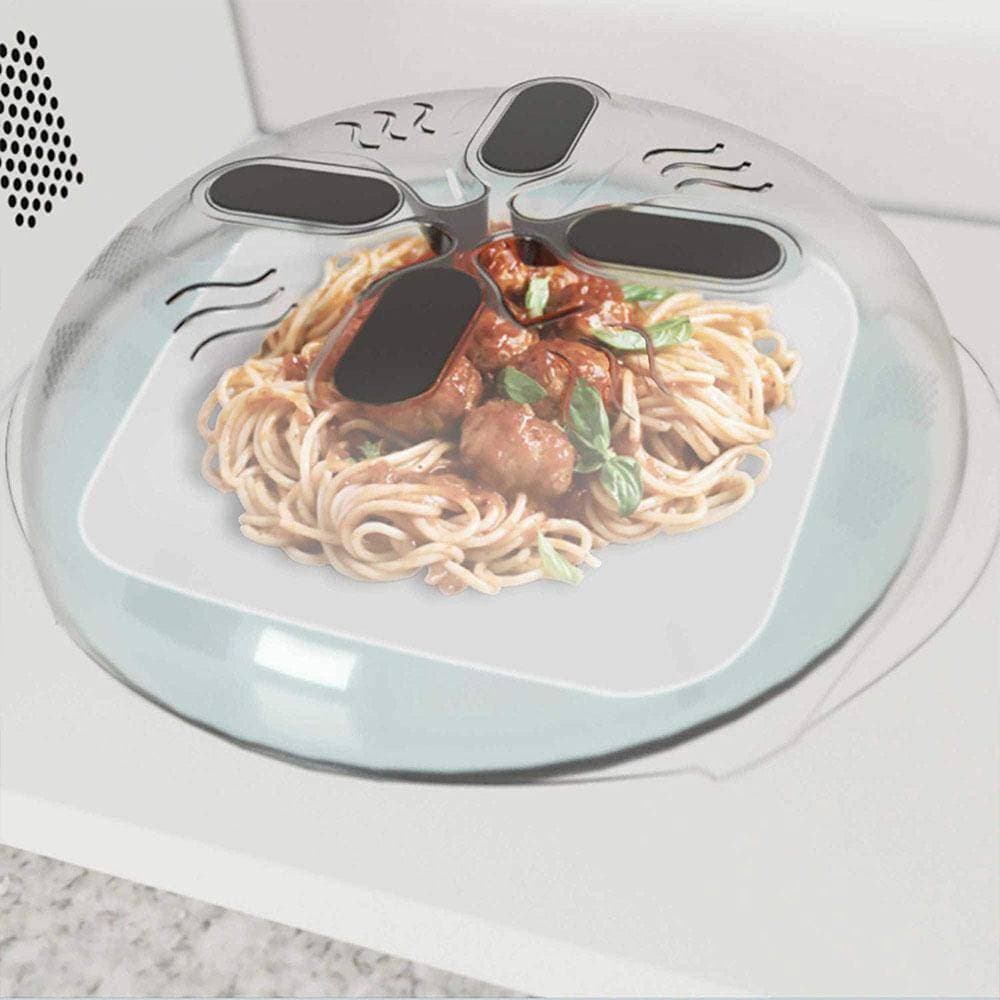 Hover Cover - Microwave Hover Anti-Sputtering Cover With Steam Vents Magnetic Splatter Lid Heat Resistant