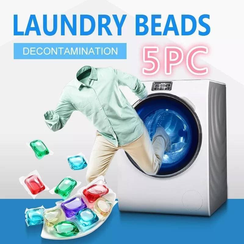 5 Pcs Colorful Laundry Perfume Fragrance Bead Laundry Lasting Cleaner Capsules Washing Liquid Water 8ml