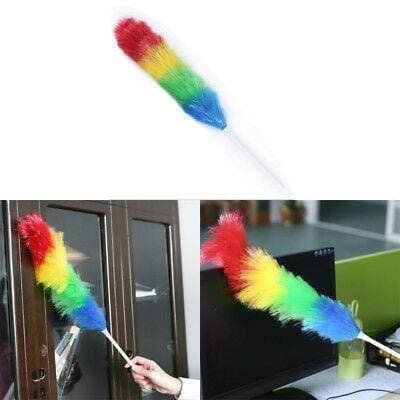 Cleaning Duster Soft Magic Colorful Feather Brush Anti Static Products with Long Plastic Handle