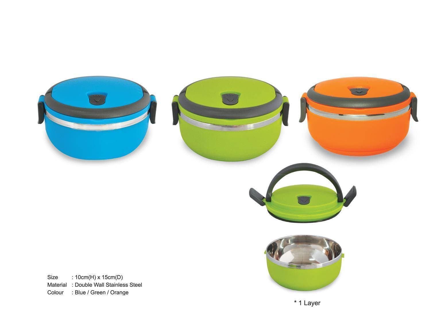 1 Layer Heavy Duty Stainless Steel Lunch Box - 1 Piece