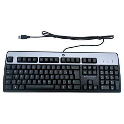 HP Wired USB Keyboard for Desktop & Laptop - SK-2885 - Black & Silver