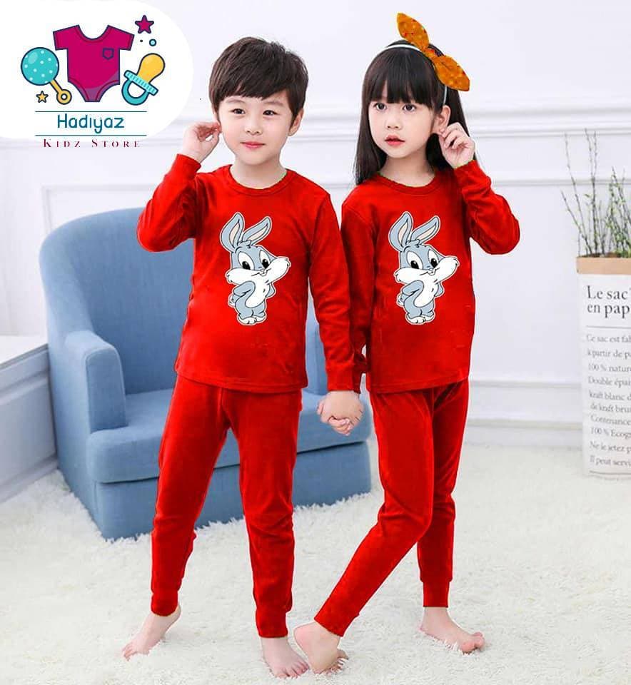 Superior Summer Collection Kids Nigh Suits Pack Of 2 - Red Color