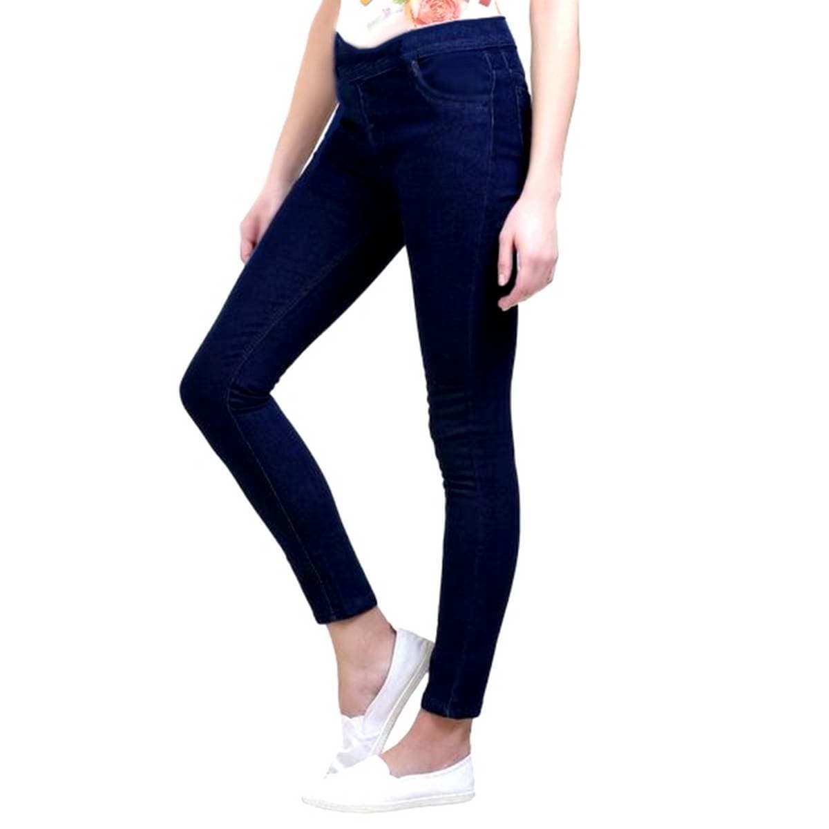 STITCHIGH - Denim Slim Fit Trouser For Girls/Ladies - Stretchy  - Blue