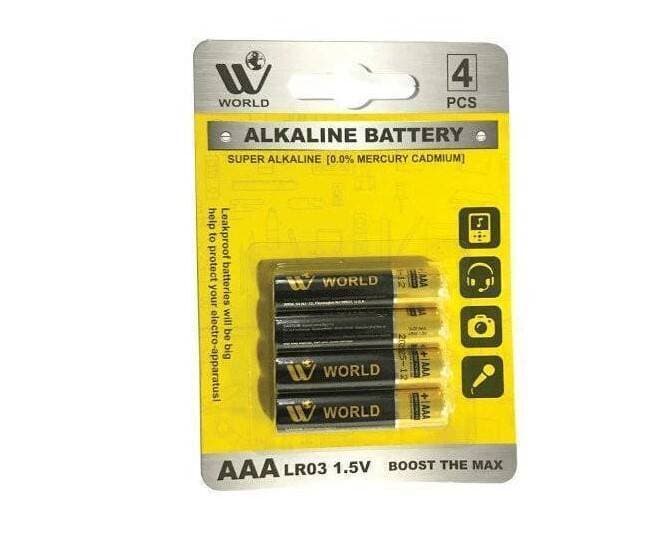 Alkaline AAA Battery Cells - Pack Of 4 Pcs