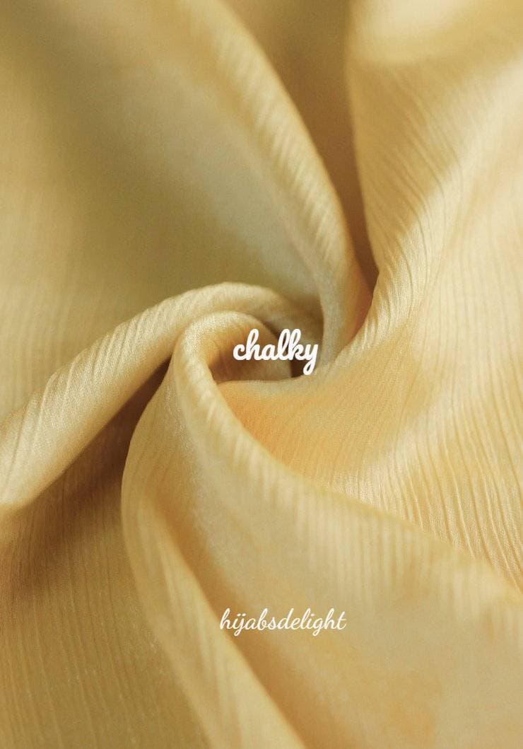 Crinkle Silk Hijab - Chalky color