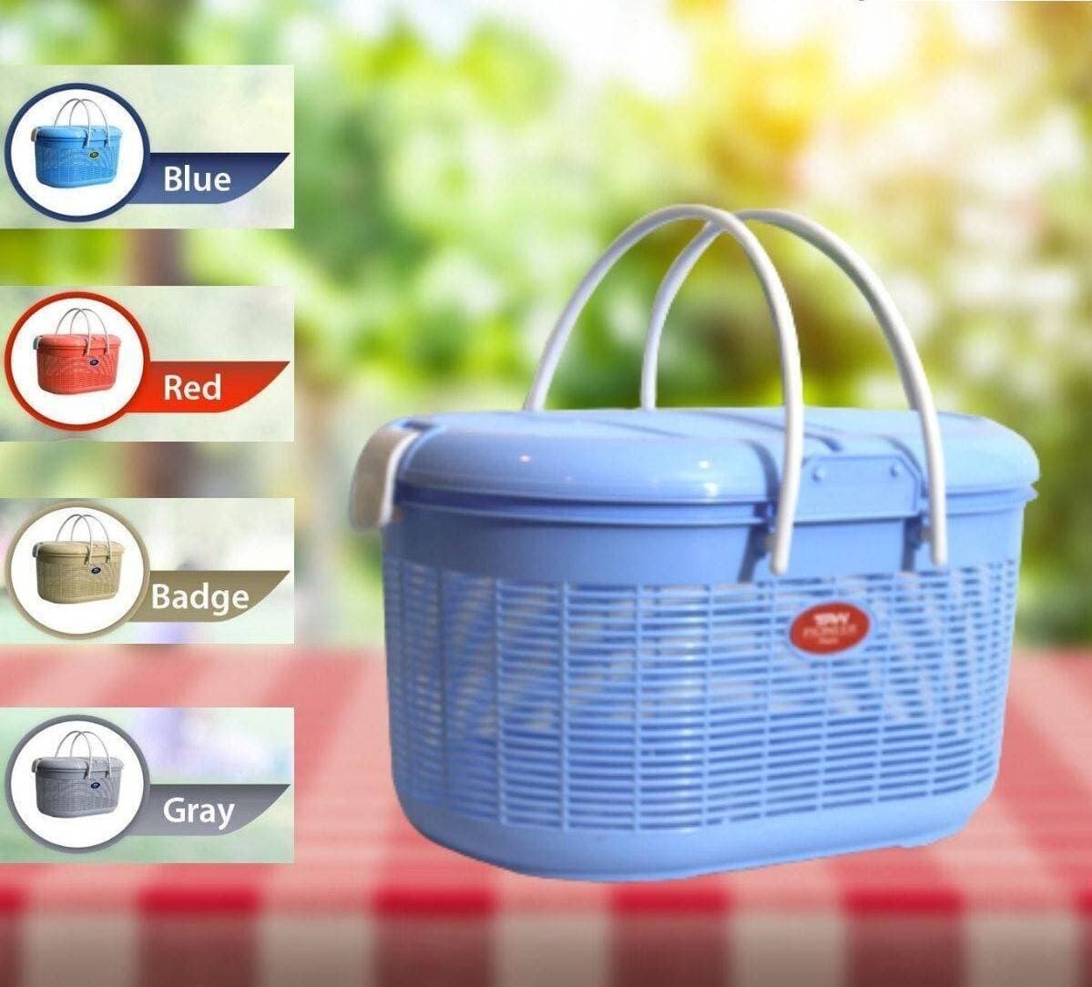 Large Size Picnic Carry Storage Basket - 1 Piece