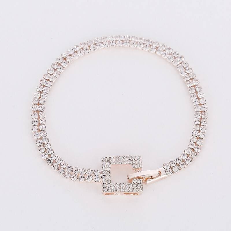 Best Classic Crystal Pave Link Bracelet Bangle Fashion Full Rhinestone Jewelry for Women