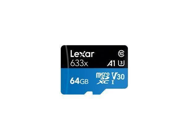 Lexar 64GB High-Performance 633x 95MB/s MicroSDHC UHS-I Memory Card