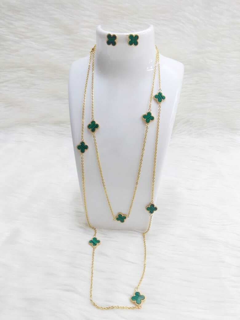 New Girl Van clef & Arpels green Color With studs ( tops)