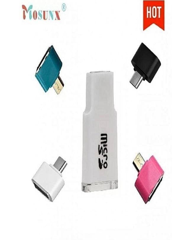 Pack of 5 - OTG Converters + Card Reader - Multicolor