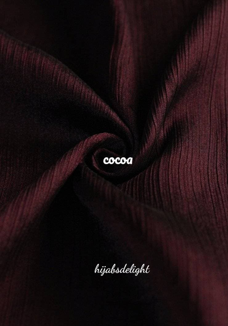 Crinkle Silk Hijab Cocoa Color