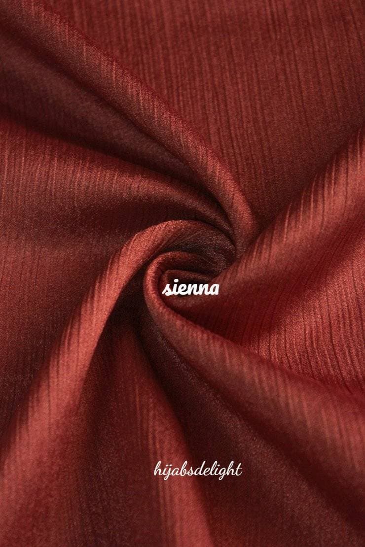 Crinkle Silk Hijab Sienna Color